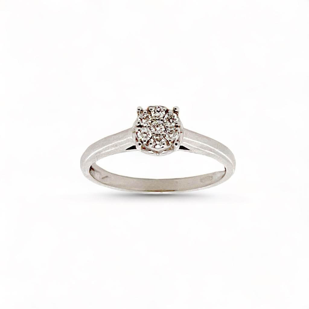 Solitaire ring DESIDERIO white gold and diamonds Art.AN2684-1