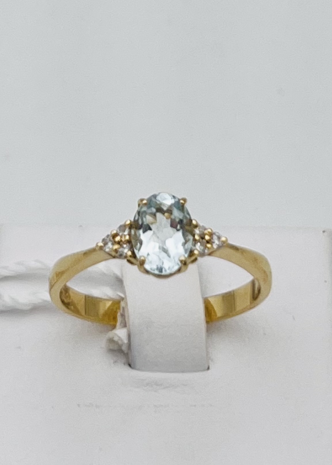 Anello Acquamarina Oro e Diamanti Art. AN2511-3