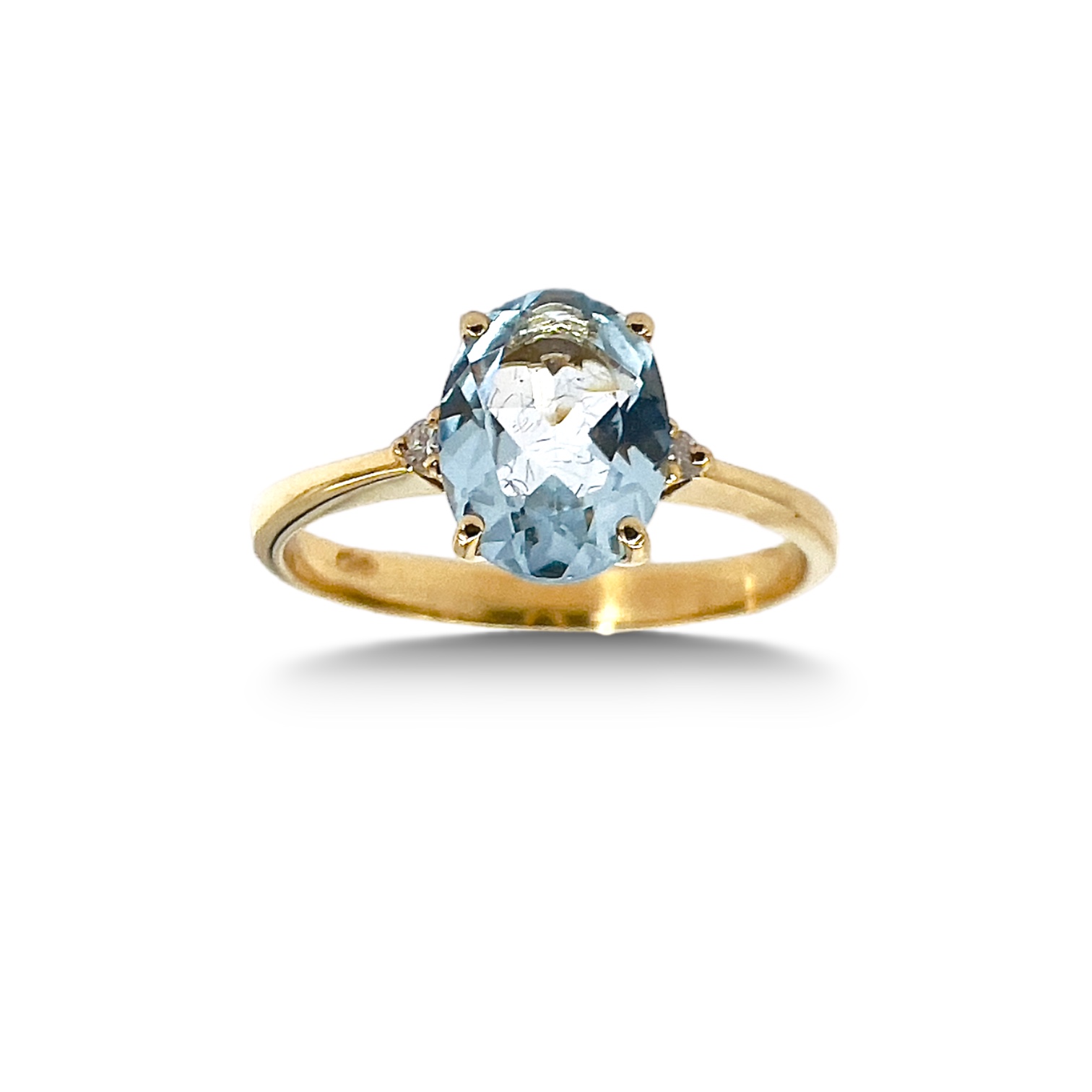 Aquamarine Ring Gold and Diamonds Art. AN2511-3