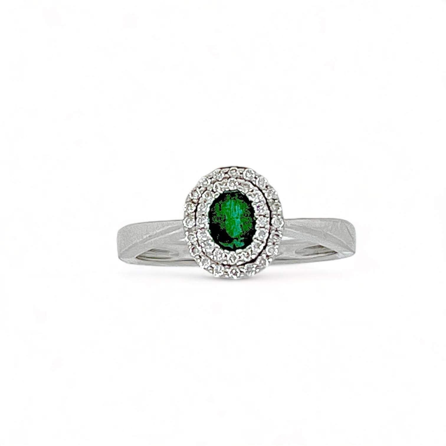 750% gold emerald ring and BELLE EPOQUE diamonds Art. 056480