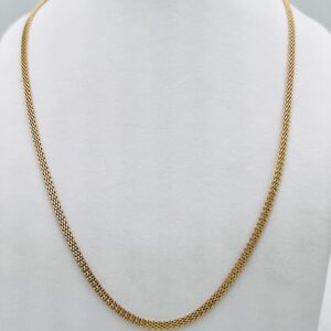 Round neck neck necklace knitted Milan gold 750% Art.GRMPG1