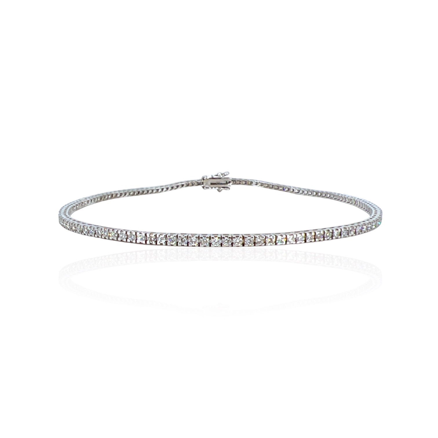 Bracciale tennis di diamanti oro bianco 750% DESIDERIO Art.BR399