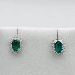 Orecchini smeraldi e diamanti oro 750 % Art.OR986-3