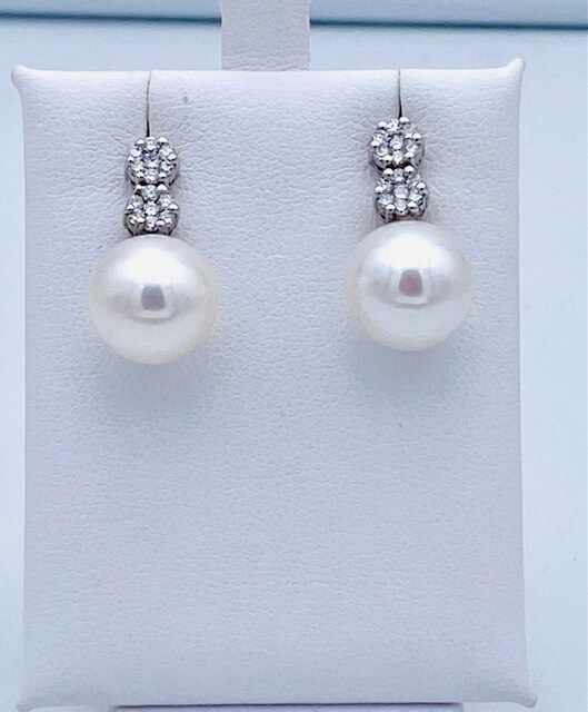 Orecchini perle oro bianco  Art.ORP184-5