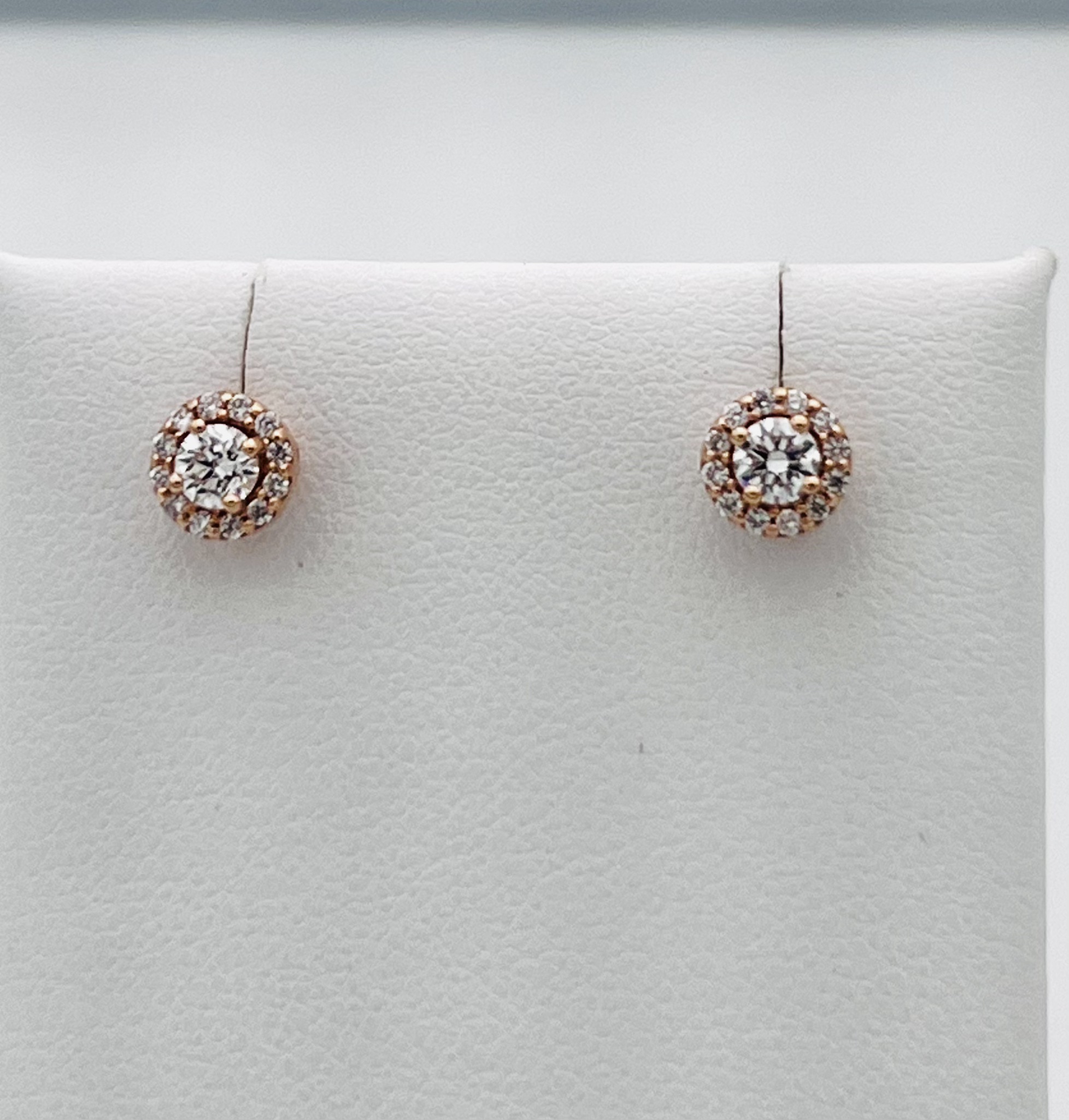 Rose gold and SILK diamond point earrings Art. OR1380-1