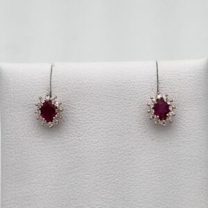 Orecchini rubini diamanti oro rosa  Art.OR1512