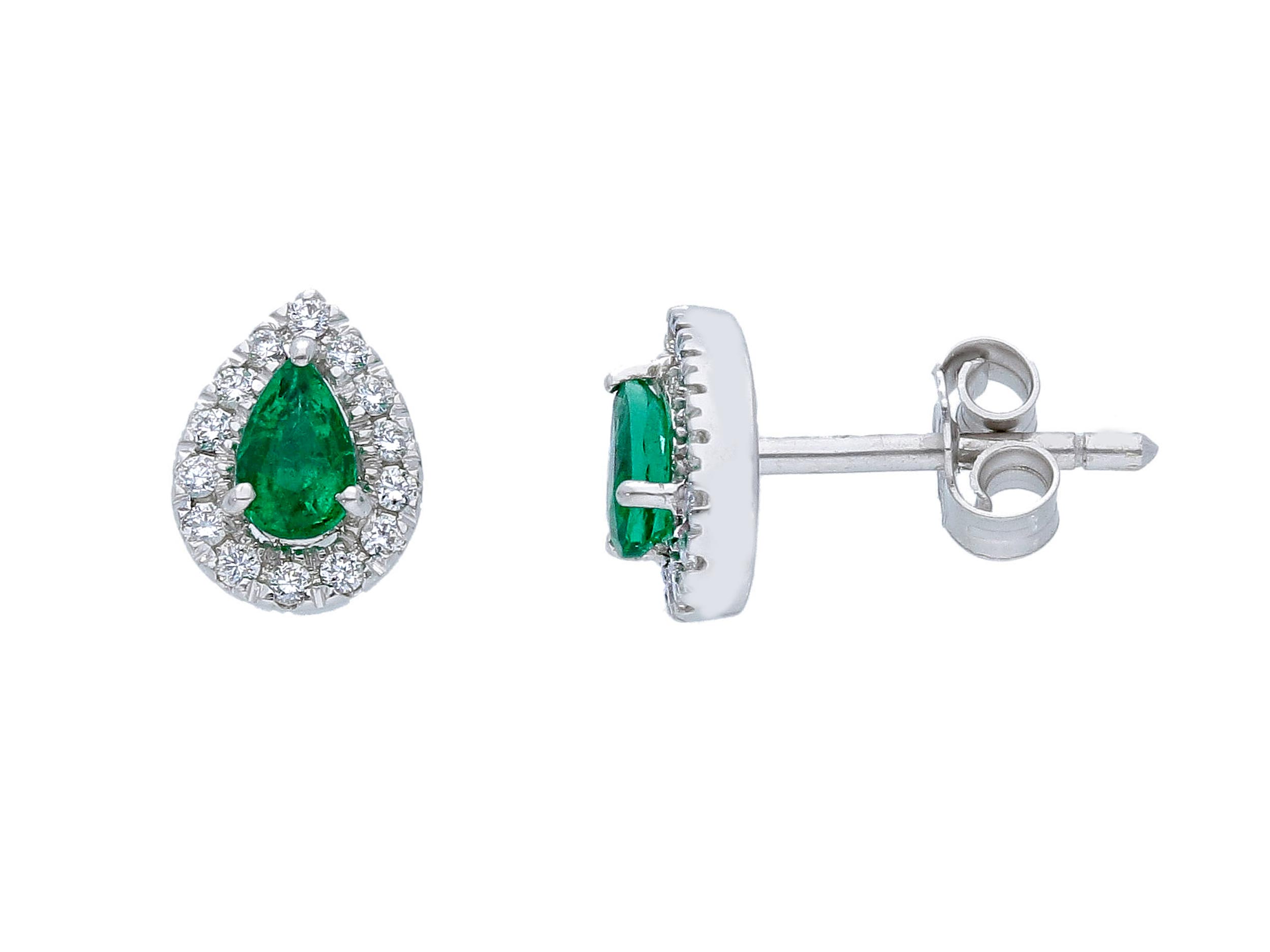 Emerald and diamond earrings Art. 225827