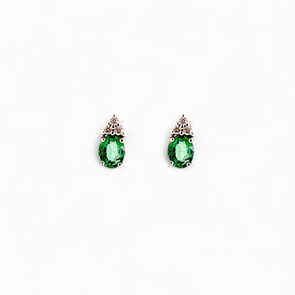 Emerald earrings white gold GEMS ART. OR631