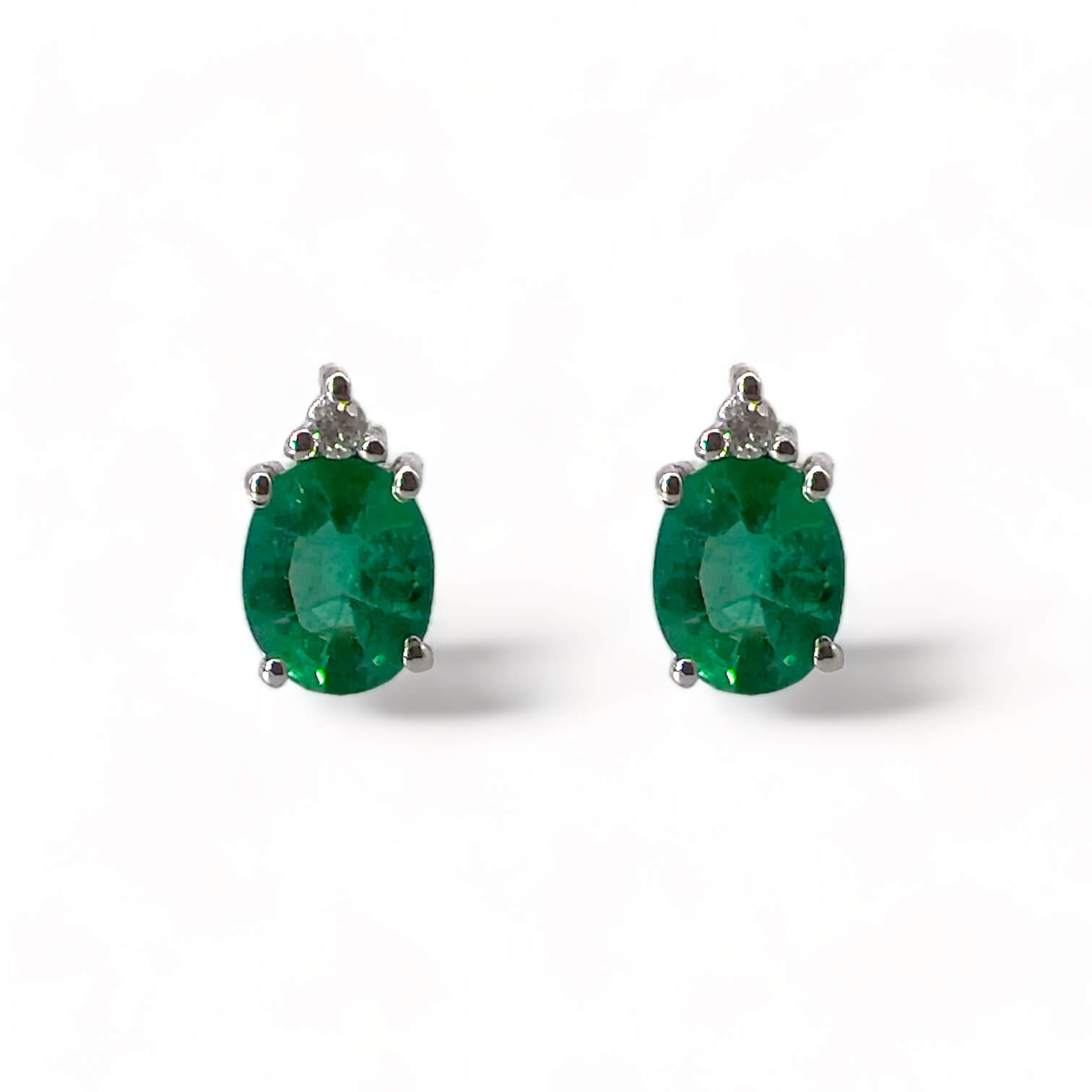 Emerald and diamond earrings Art.OR1178