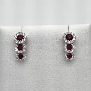 Orecchini rubini oro e diamanti Art. OR1091