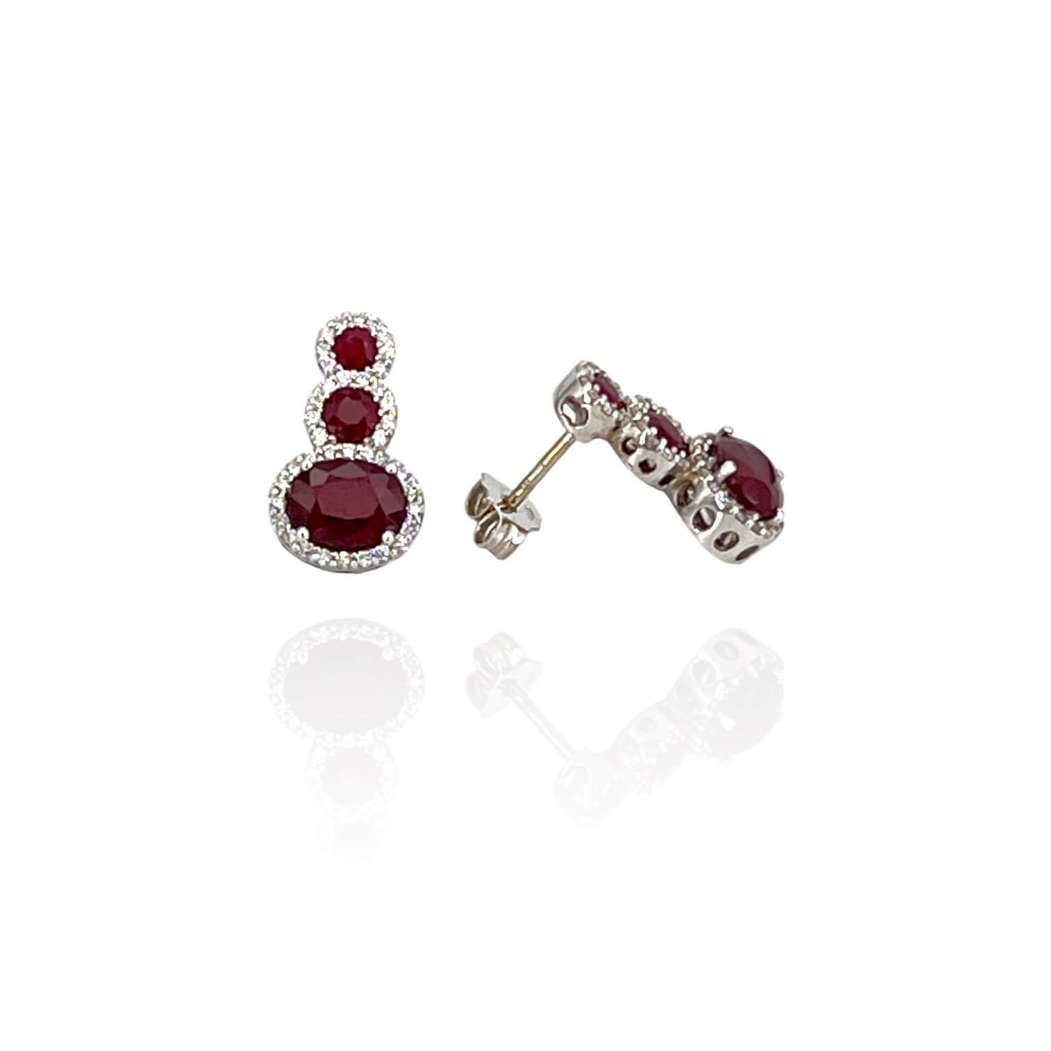 Gold and diamond rubies earrings Art. OR1105-1