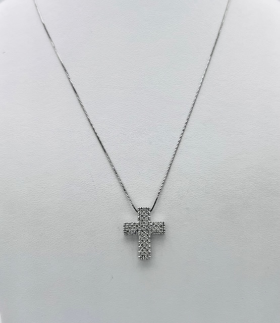 Pendente croce con diamanti art.GR421