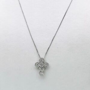 White gold 750% cross pendant and diamonds Art.GR314