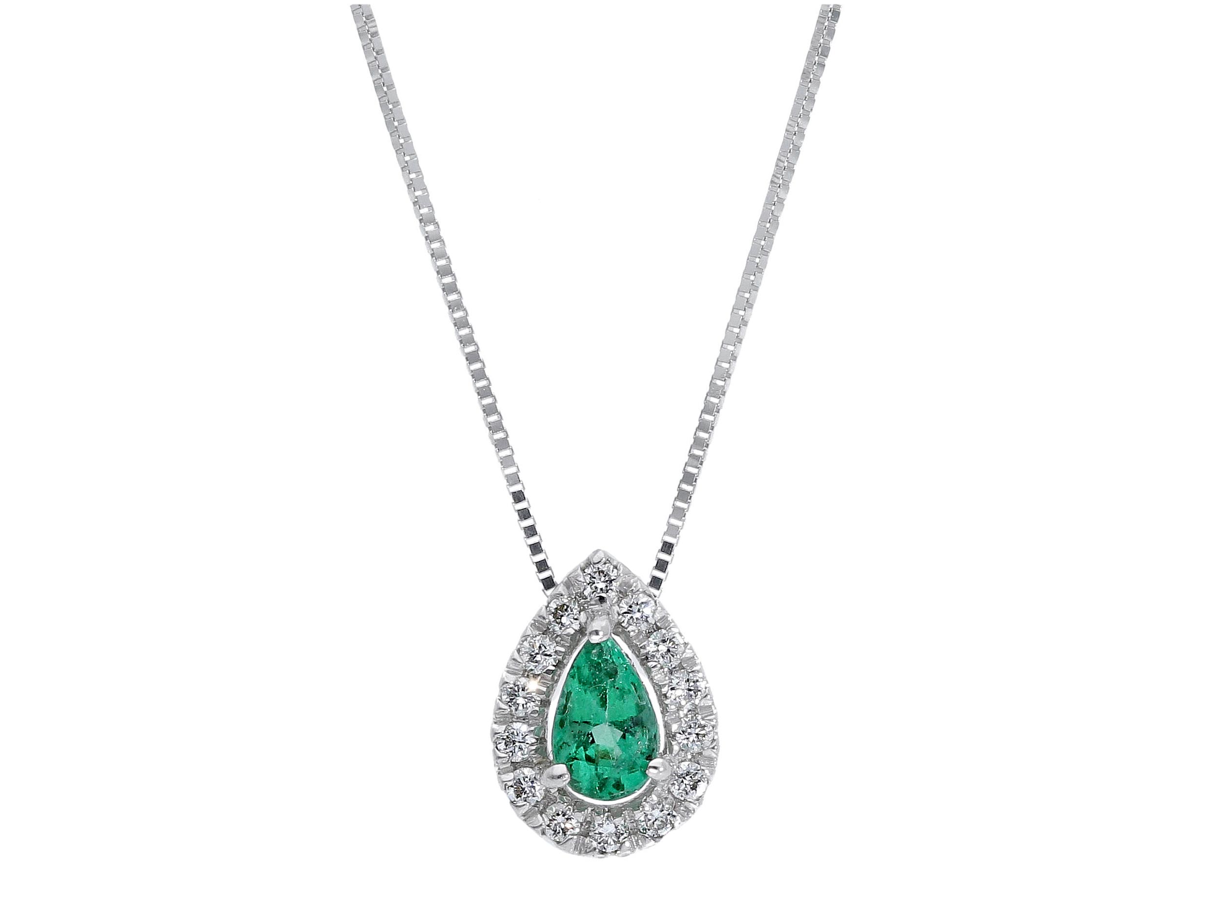Emerald and diamond pendant art. 225824