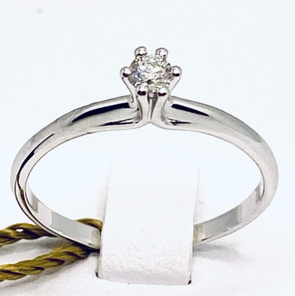 Solitaire ring of diamonds and gold LILY Art. AN1217