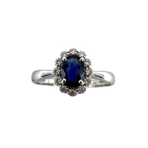 Anello zaffiro e diamanti in oro 750% BELLE EPOQUE ART. AN2661-1