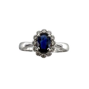 Sapphire and diamond ring in 750% gold BELLE EPOQUE ART. AN2661-1