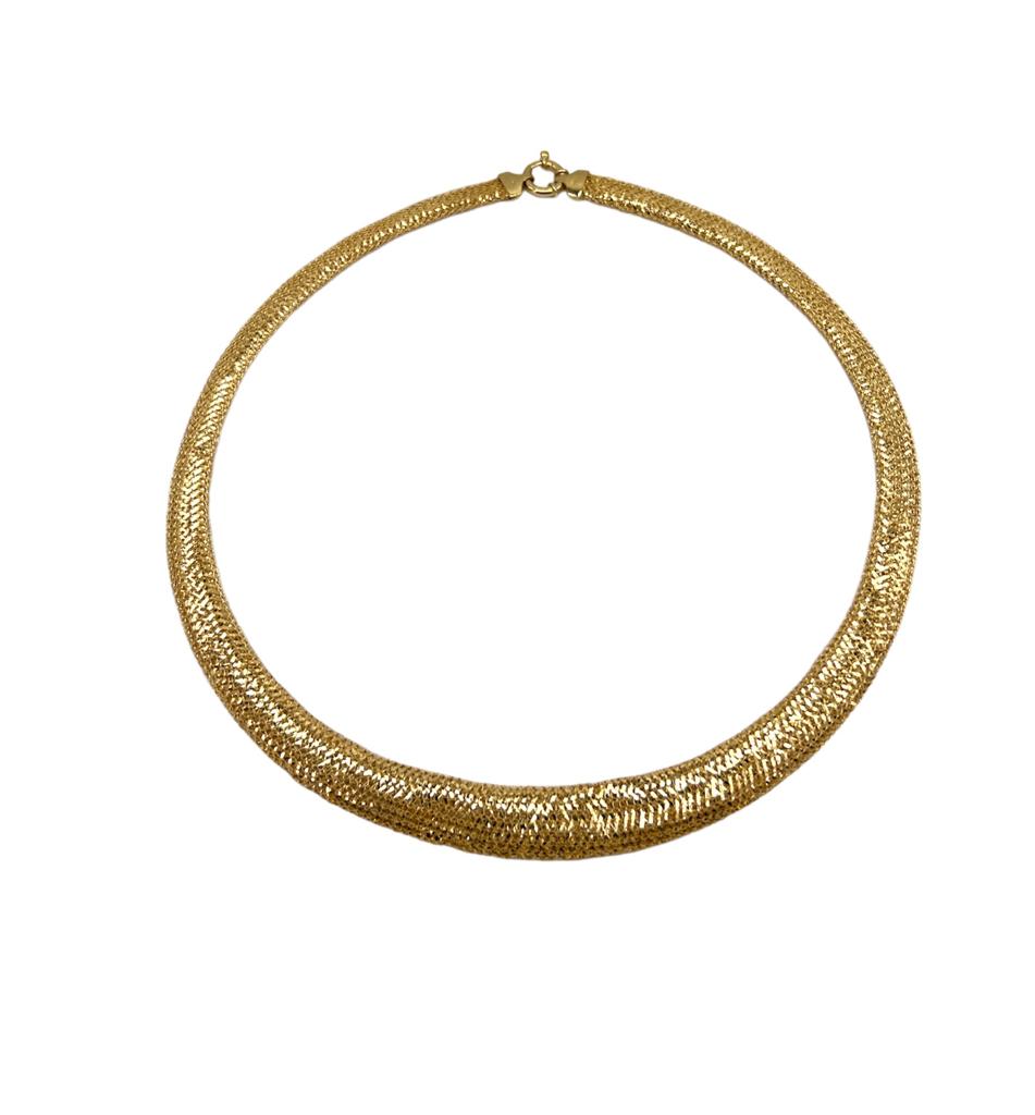 Round necklace in yellow gold thread 750% Art. CMF01