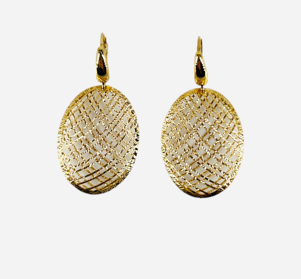 750% Gold Filigree Pendant Earrings Art. ORPEND2