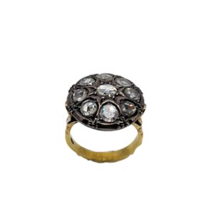 Anello toppa oro giallo 750% diamanti  ART. TOPAN05