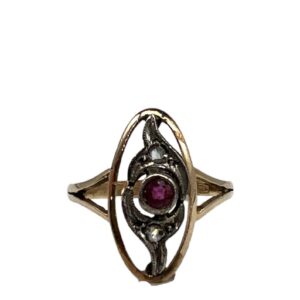 Anello vintage epoque in oro rosa 14 kt Art. TOPAN13/14R