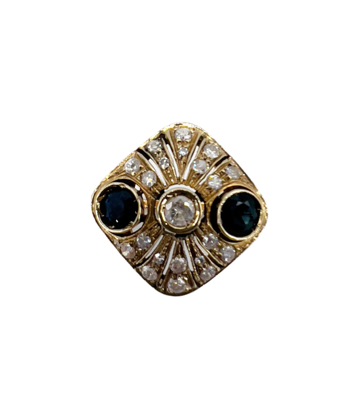 Anello vintage epoque zaffiri in oro Art. TOPAN12