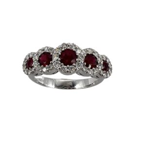BELLE EPOQUE Eternity ring with diamonds and rubies ART. AN1772-2