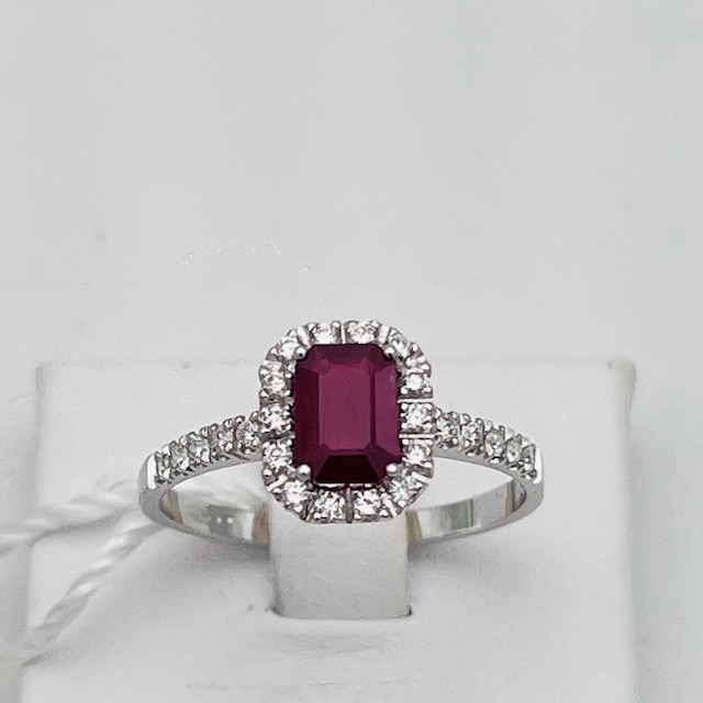 Ring white gold ruby and diamonds BELLE EPOQUE Art. AN2580-4