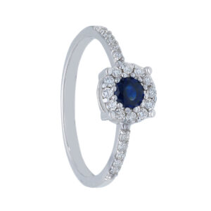 Anello zaffiro e diamanti in oro 750% BELLE EPOQUE ART.264857ZB