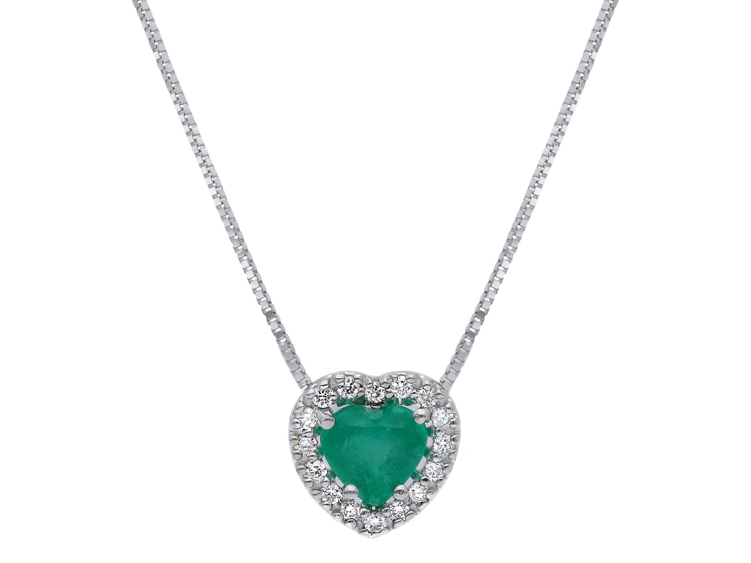 Emerald and diamond pendant BELLE EPOQUE ART.262852SB