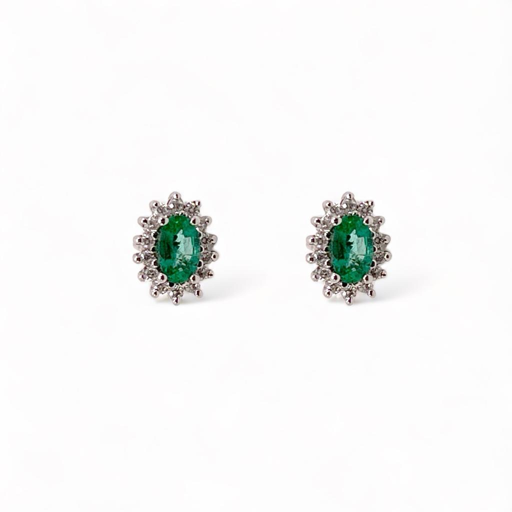 Emerald and diamond earrings Art.7699/OS