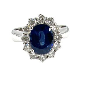 Sapphire and diamond ring in BON TON gold Art. AN1968