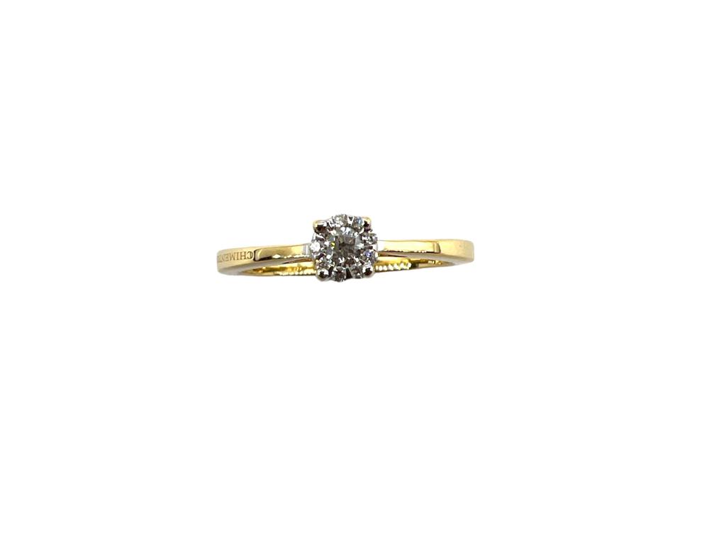 Gold and diamond SILK solitaire ring Art. 5010693