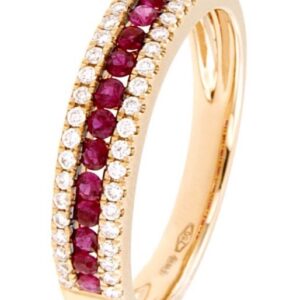 Anello veretta con diamanti e rubini  BELLE EPOQUE Art.80011R01R
