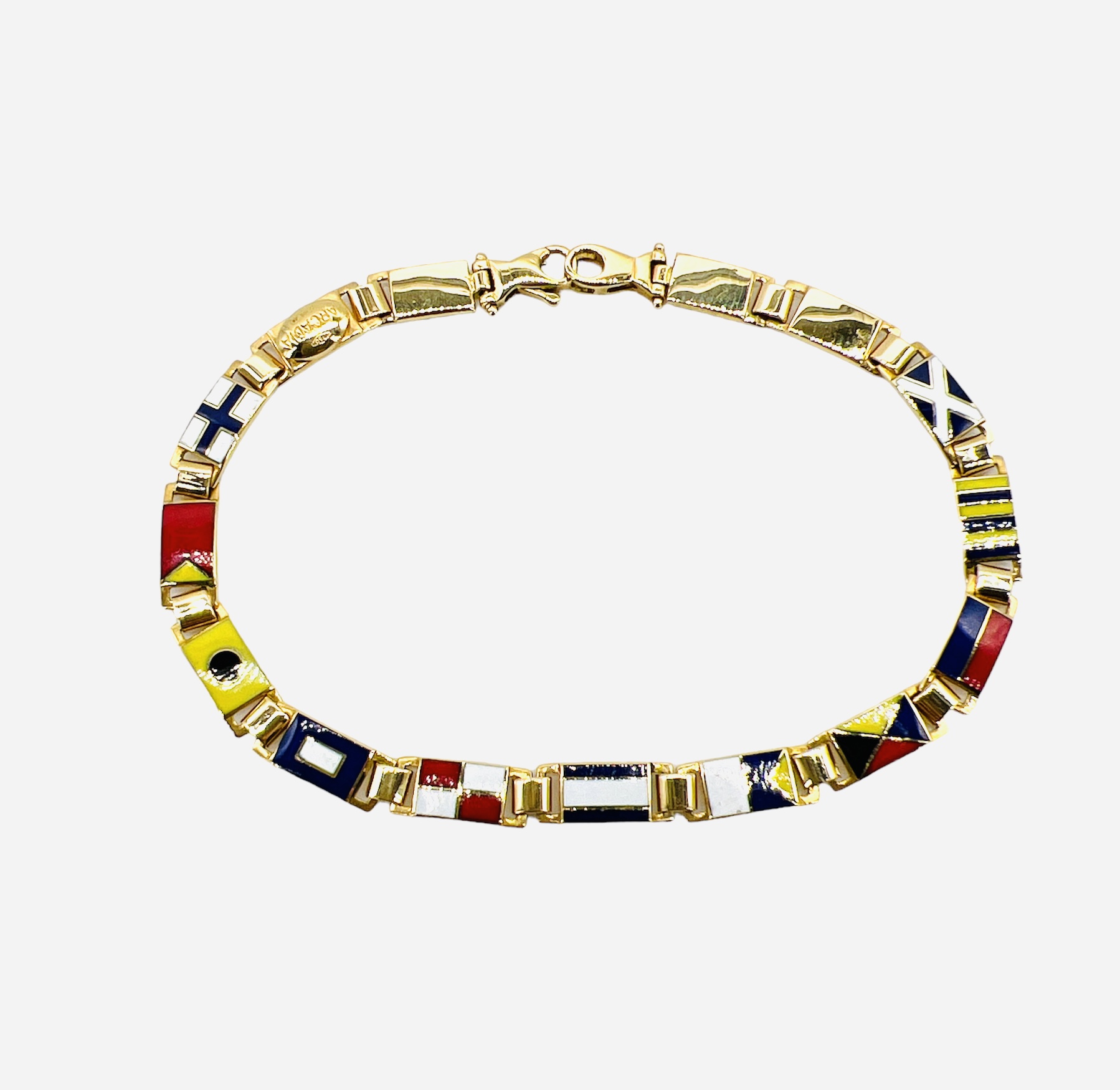 Bracelet gold nautical flags Art. BRBAND1