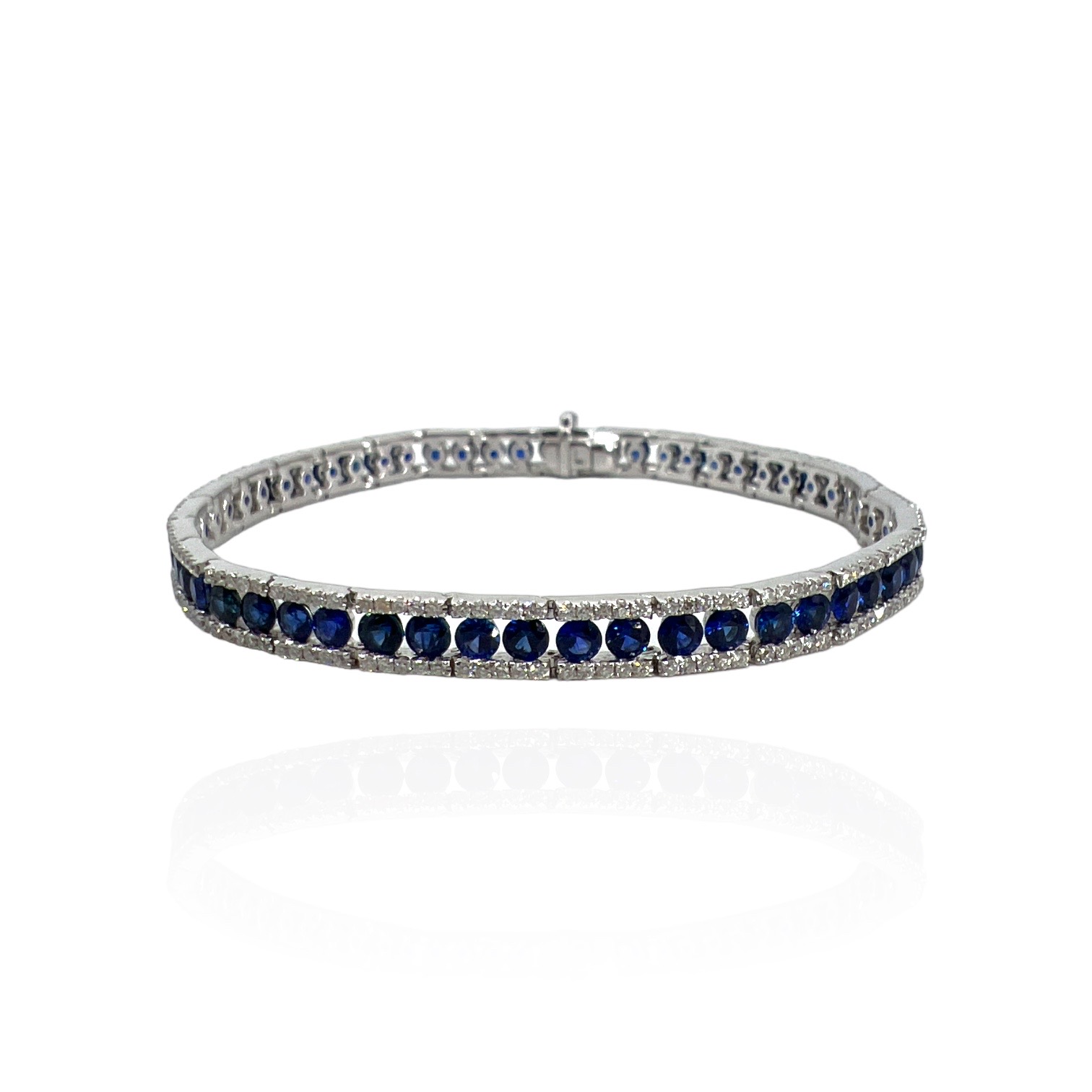 Bracciale tennis diamanti e zaffiri BLU in oro GEMME art.NSP2139XSA01