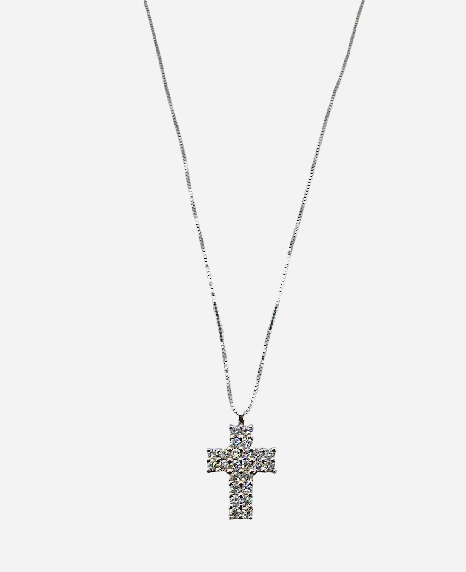 White gold cross and diamond WISH pendant Art. GR331