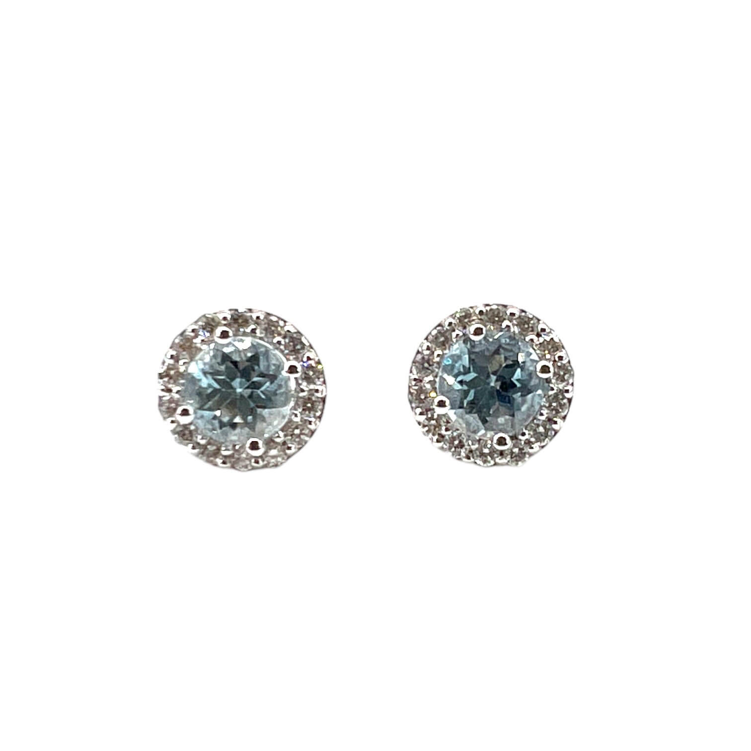 Aquamarine Earrings White Gold Diamonds BELLE EPOQUE Art. OR1015