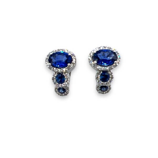 Sapphire Earrings White Gold and Diamonds BELLE EPOQUE Art. OR763