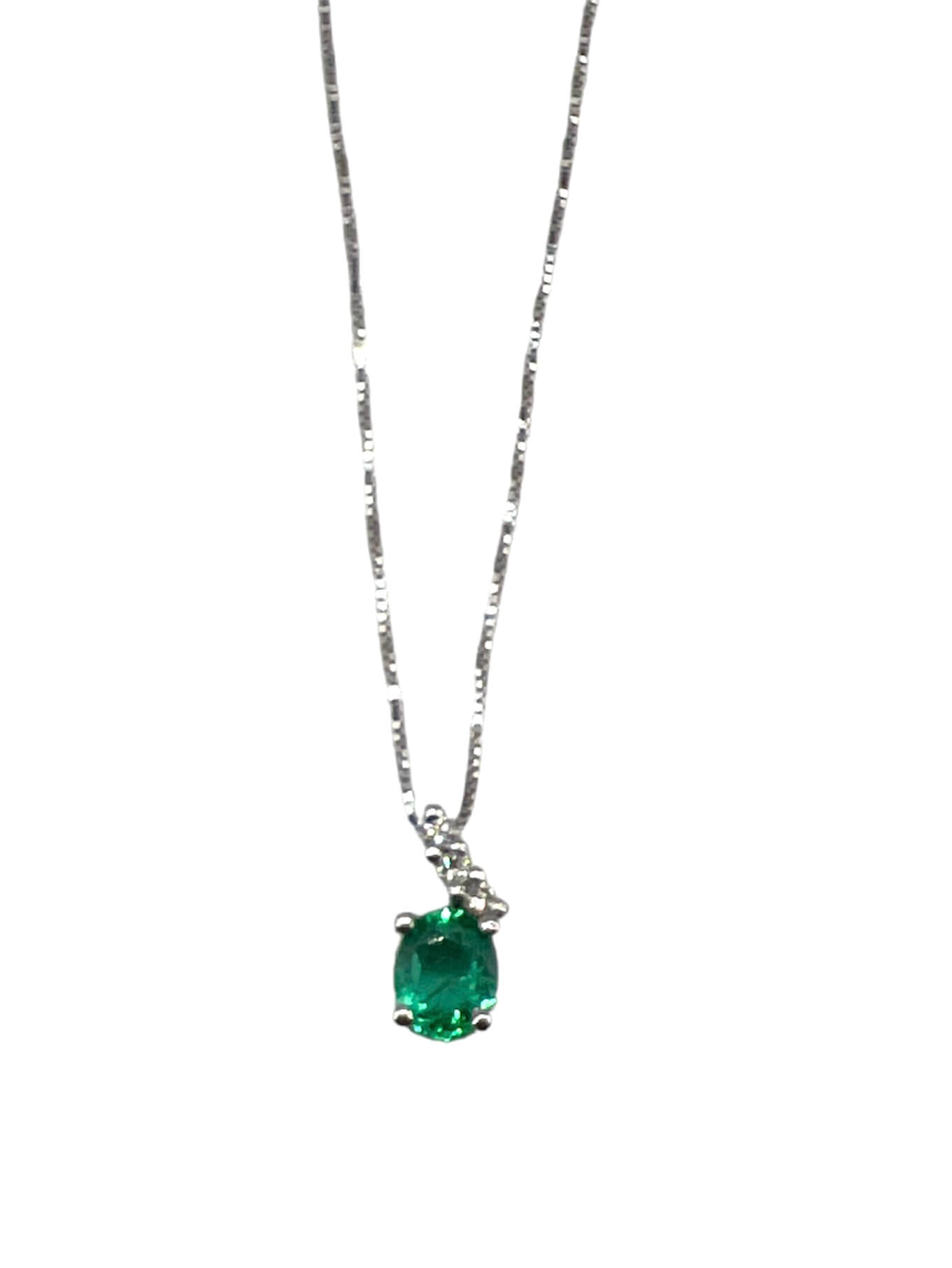 Emerald and diamond pendant gold GEMS art. CD794