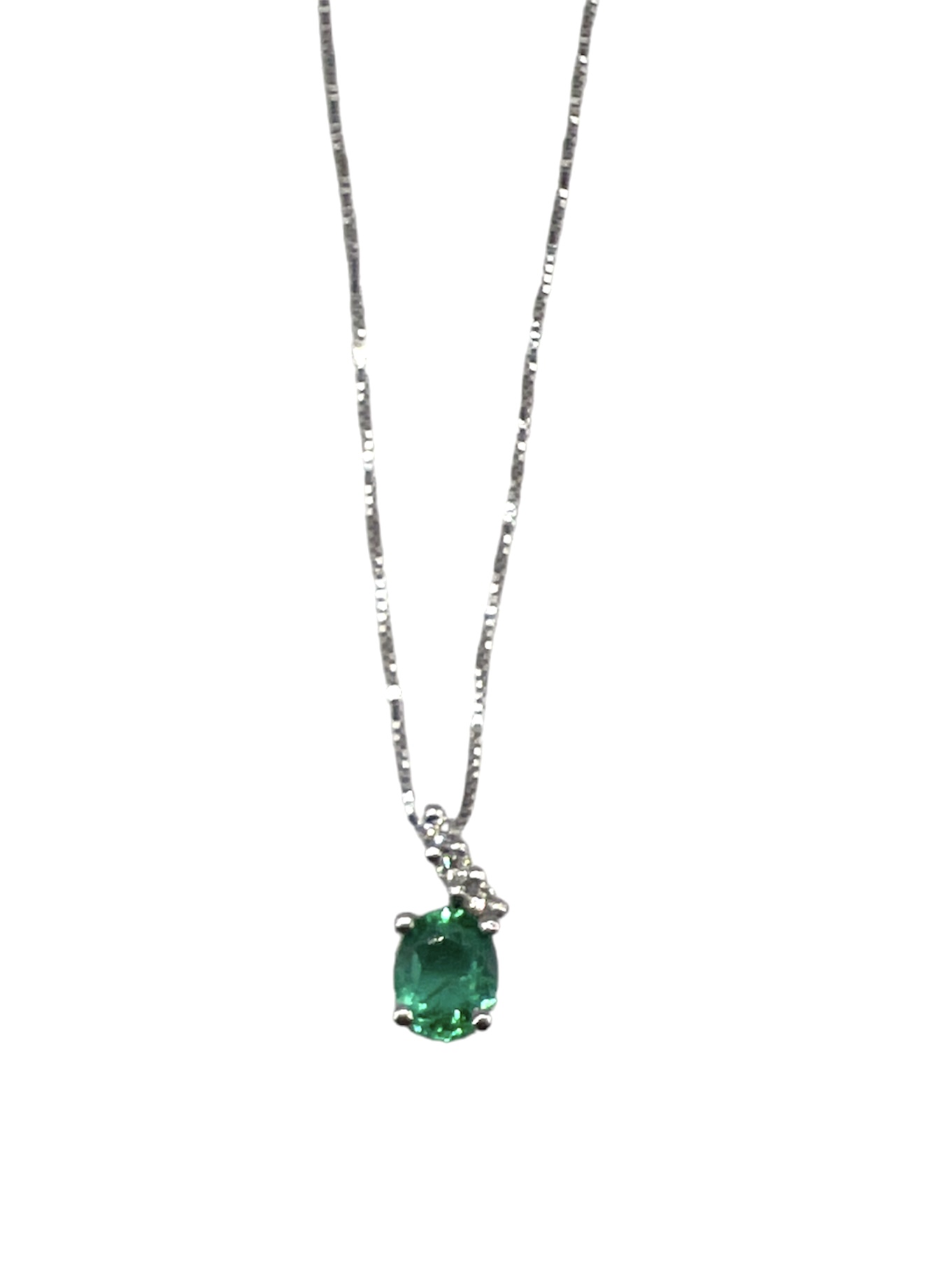 Emerald and diamond pendant gold GEMS art. CD370