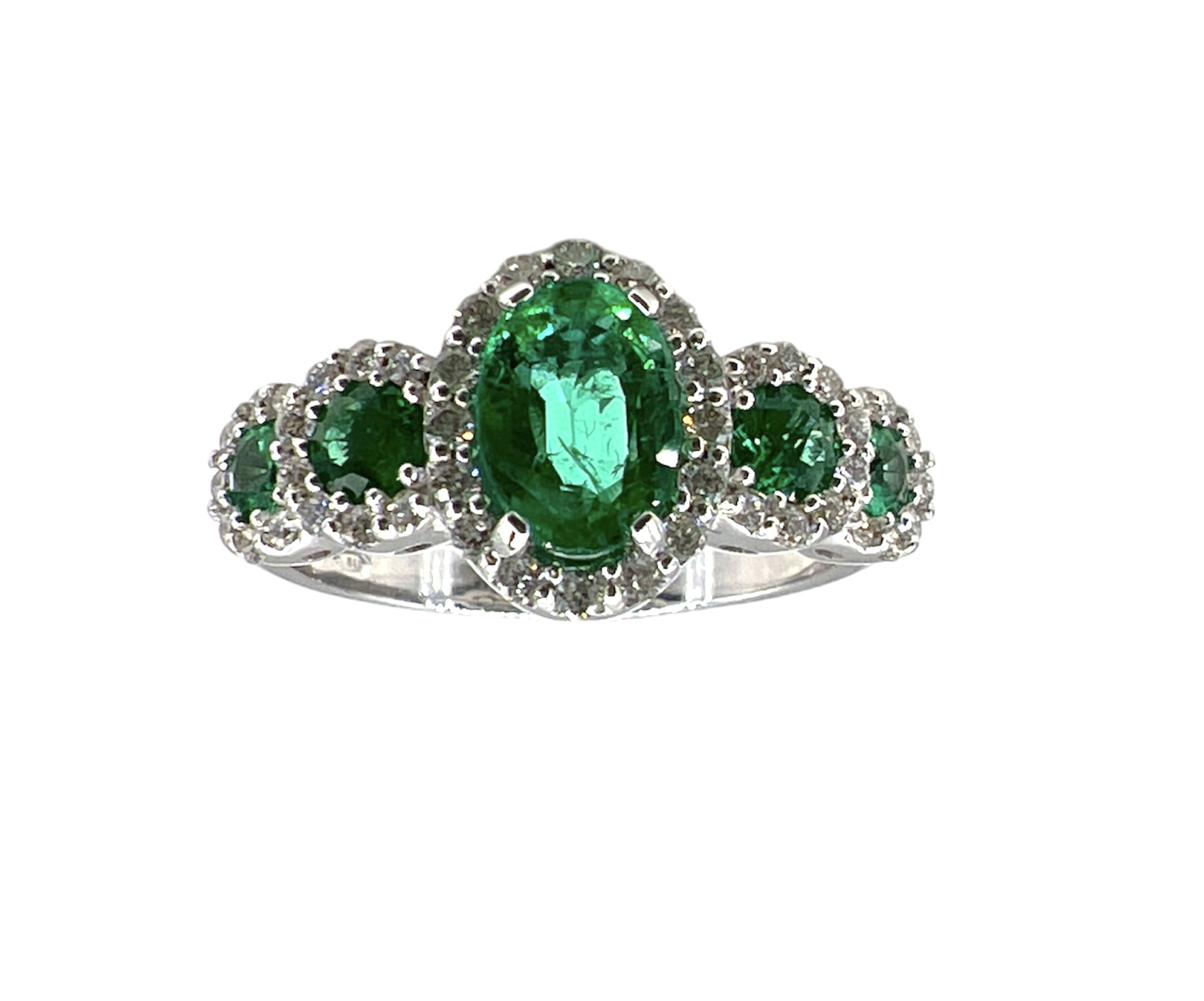 Emeralds and diamonds veretta ring BELLE EPOQUE ART. AN2273-1