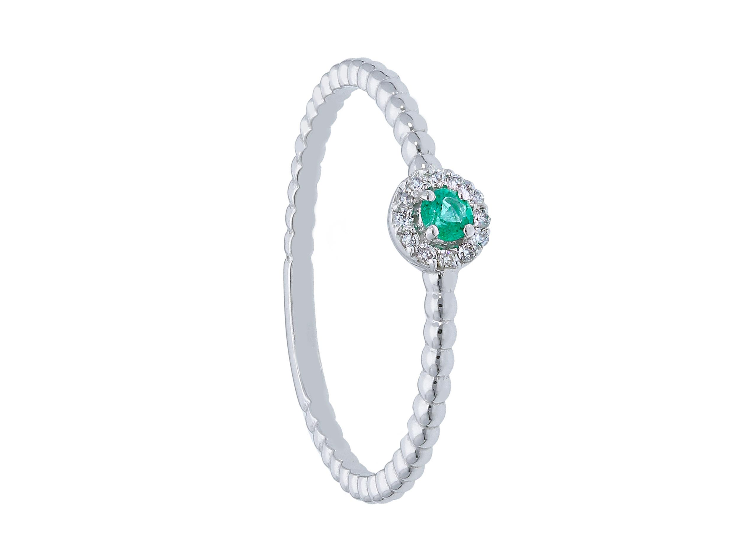Emerald ring and BELLE EPOQUE diamonds art.250064