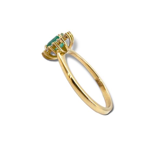 Anello smeraldo e diamanti oro giallo 750% art.7694/AS-47
