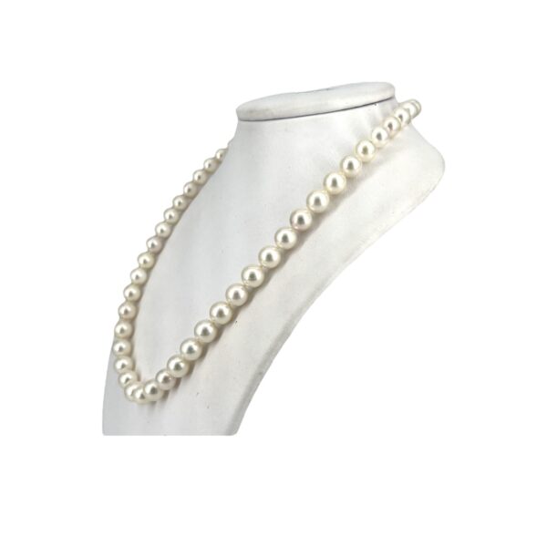 Girocollo filo di perle Akoya susta oro bianco Art. 18242