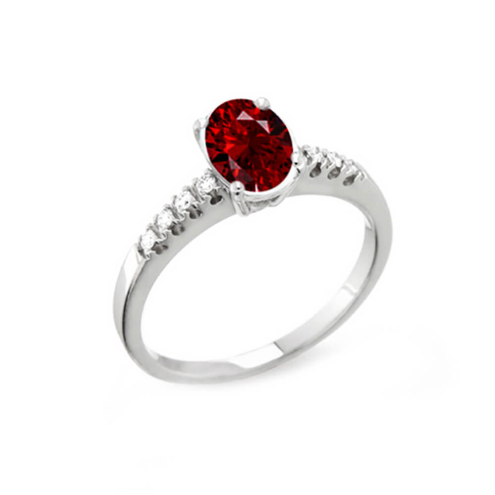RUBY AND DIAMOND RING 750% GOLD GEMS ART. AN1881