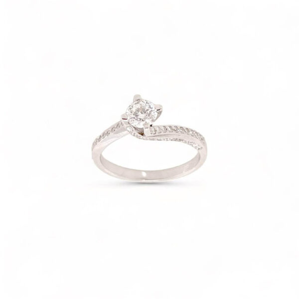 Solitaire Ring Gold and Diamonds EMBRACES ART.AN1295