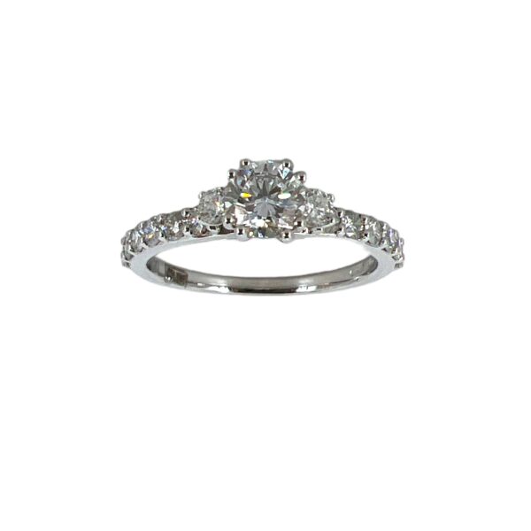 Certified diamond solitaire ring art. Z0119WV12