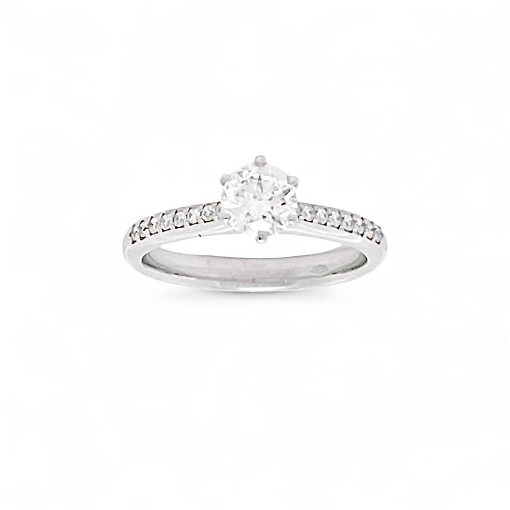 IGI Certified White Gold Diamond Solitaire Ring Art. AN1364