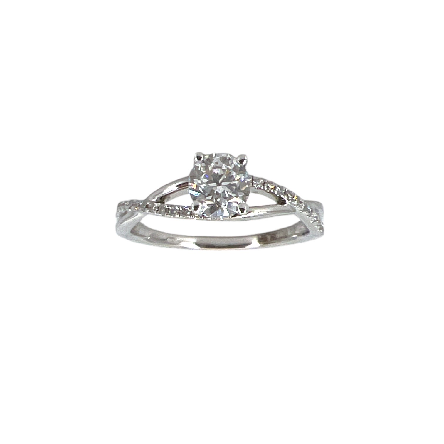 Solitaire ring of diamonds in INFINITE gold certified BY art. Z00667WR07